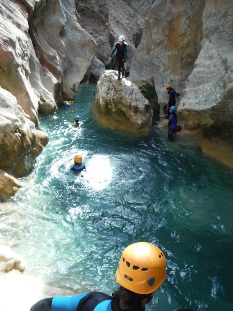 estrecho-Tamara-Peonera-inferieur-EL-Salto--canyoning-sierra-de-guara